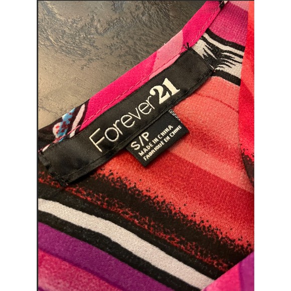 Forever 21 Serape Southwest Print Sheer Top - Sz S - Picture 7 of 10
